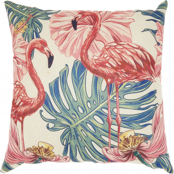 Flamingo Fun Throw Pillow