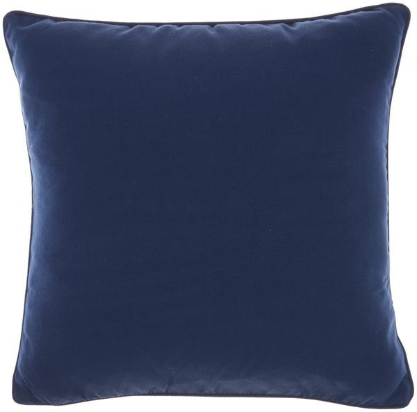Blue Velour Throw Pillow