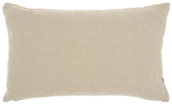 Two Tone Striped Lumbar Pillow