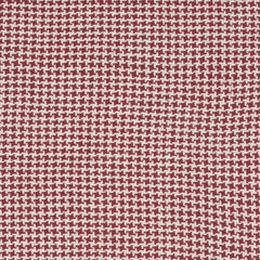 Red and White Herringbone Stitch Embroidered Throw Blanket