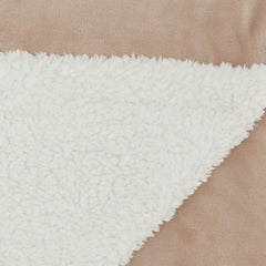 Boho Blush Pink Fleece and Sherpa Accent Throw