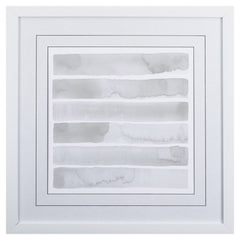 White and Gray Lines II Abstract Framed Art