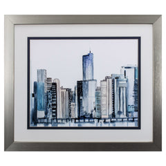 Skyline II Watercolor Framed Art
