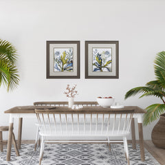 Set of 2 Blue and Green Coral Framed Art