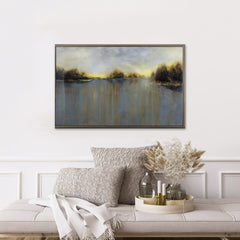 Rain At Dawn Watercolor Framed Art