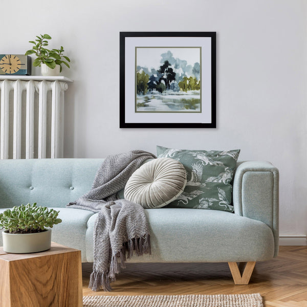 Reflections Watercolor Abstract Framed Art