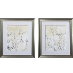 Set Of Two Iris Garden Sketch Framed Art