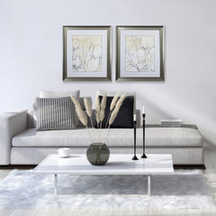 Set Of Two Iris Garden Sketch Framed Art