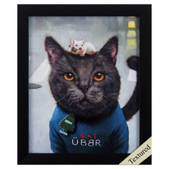 Cat Uber Framed Art