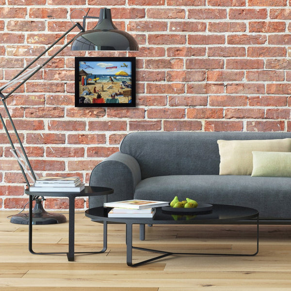 Dog Days of Summer Beach Framed Art