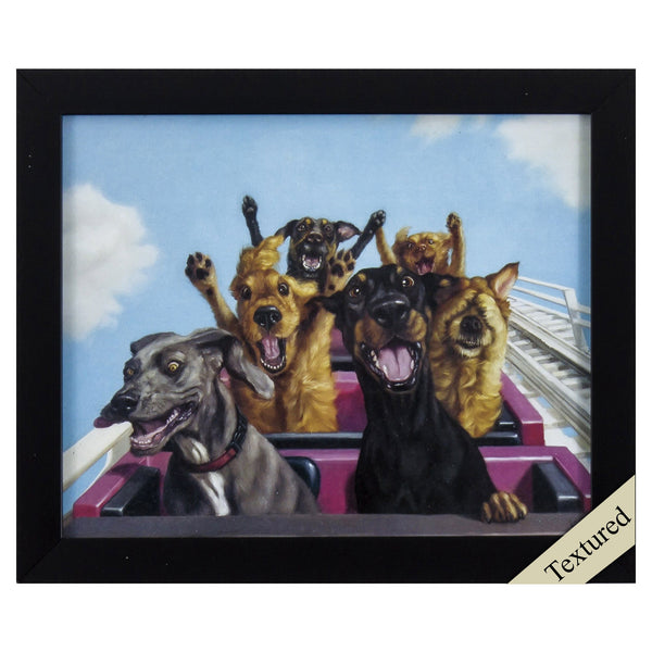 Dogs on Rollercoaster Framed Art