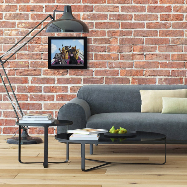 Dogs on Rollercoaster Framed Art