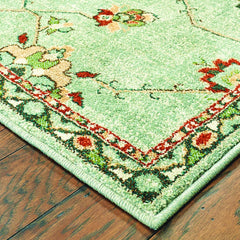 2’ x 8’ Pastel Blue Floral Patterned Indoor Runner Rug