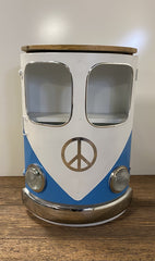 Peace Out Blue Retro Nightstand