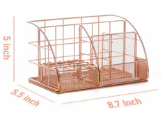 Stylish Rose Gold Makeup and Skin Care Organizer for Vanity