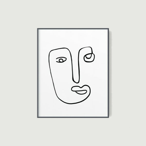 11" x 14" Contemporary Black and White Tribal Wall Art