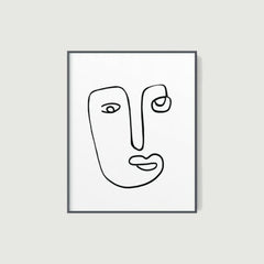 11" x 14" Contemporary Black and White Tribal Wall Art