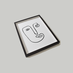 11" x 14" Contemporary Black and White Tribal Wall Art