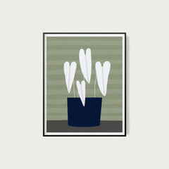 5" x 7" Contemporary Botanical Hearts Wall Art