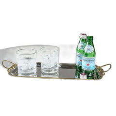 Rectangular Gold Bordered Serving Tray