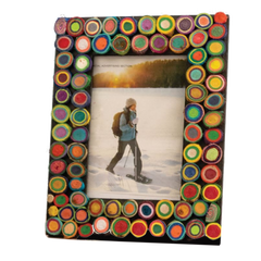 4" x 6" Colorful Cotton Hoop Photo Frame