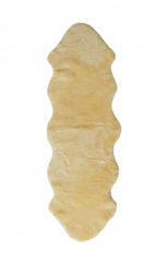 2' X 6' Green Natural off white Medical Grade Double Sheepskin Throw Blanket