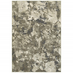 10’x13’ Gray and Ivory Abstract Spatter Area Rug