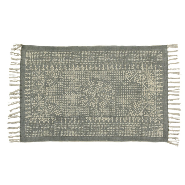 2' X 3' Sky Gray Distressed Medallion Scatter Rug