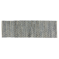 3' X 8' Blue and Gray Ogee Runner Rug