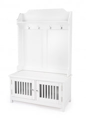Borya White Hall Tree with Storage