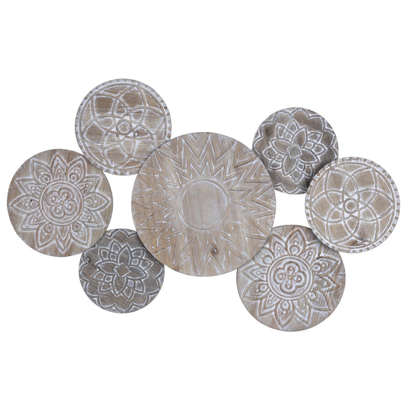 Floral Design Round Wall Decor