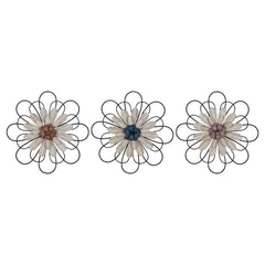 Black Metal Floral Wall Decor