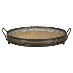 Antique Black Rimmed Decorative Tray