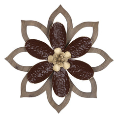Maroon Layered Floral Wall Decor