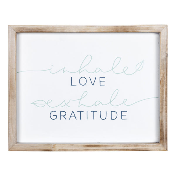 Inhale Love Exhale Gratitude Framed Wall Art