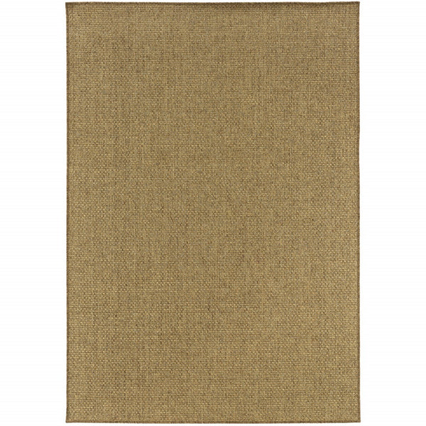 9’x13’ Solid Tan Indoor Outdoor Area Rug