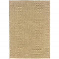 9’x13’ Solid Sand Beige Indoor Outdoor Area Rug