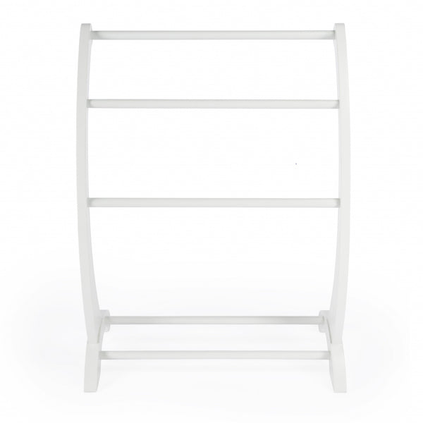 Glossy White Blanket Stand