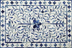 Vivienne Blue Bone Inlay Accent Chest