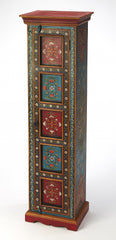 Amir Hand Painted Tall Cabinet