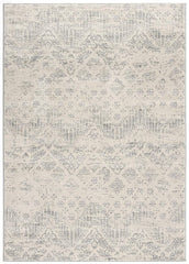 2’ x 22’ Ivory Distressed Ikat Pattern Runner Rug