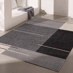 4’ x 6’ Gray Modern Geometric Area Rug