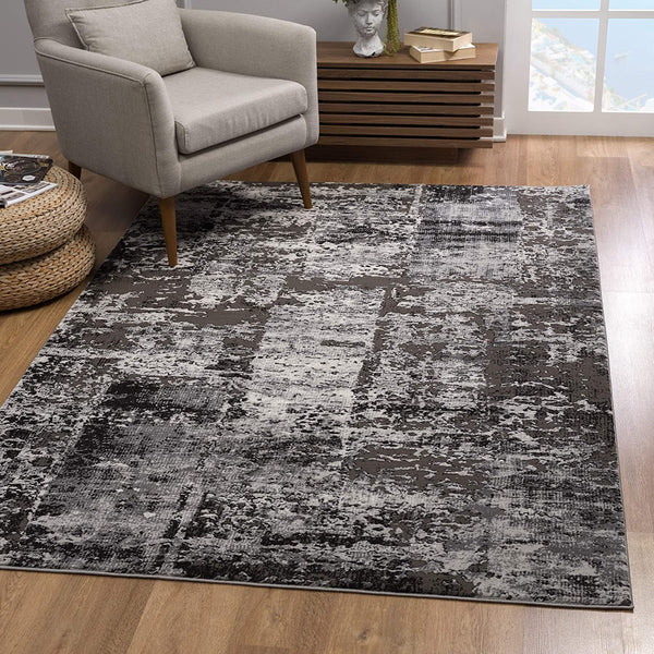 2’ x 20’ Gray Modern Abstract Runner Rug