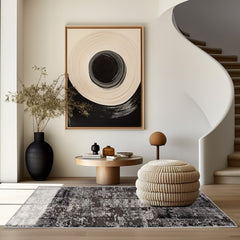 7’ x 10’ Gray Modern Abstract Area Rug