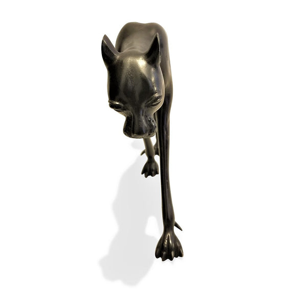 Vintage Bronze West African Cheetah Sculpture