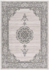 2’ x 5’ Gray Decorative Medallion Area Rug