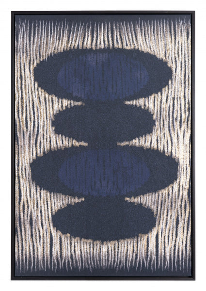 Black and Gold River Balance Canvas Wall Art