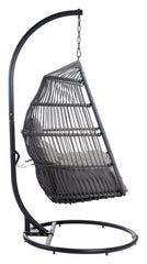 Basket Weave Gray Hanging Chair