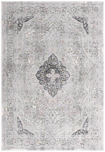 8’ x 11’ Gray Distressed Decorative Area Rug