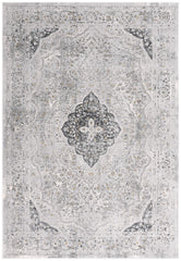 8’ x 11’ Gray Distressed Decorative Area Rug